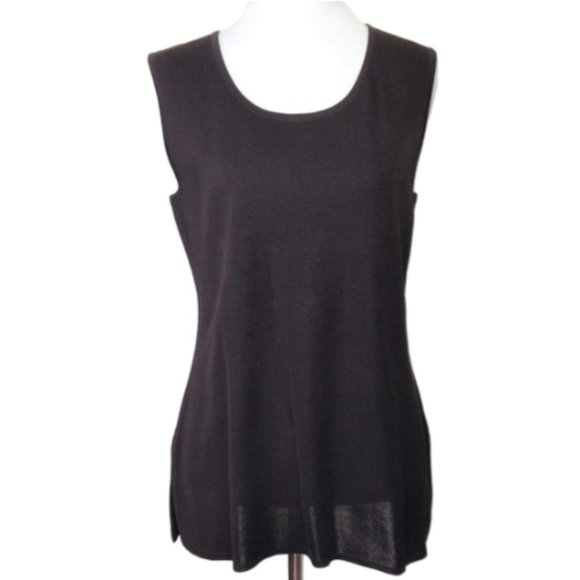 Misook Tops - NWT Misook Chocolate Brown Tank Top xs